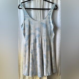 PINK Victoria's Secret Blue and White Sleeveless Mini Sundress